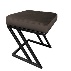 Pufa ZETA tkanina Welur loft ławka podnóżek metal 94038 Pufa ZETA tkanina Welur loft ławka podnóżek metal 94038