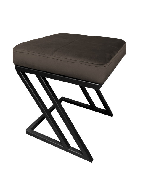 Pufa ZETA tkanina Welur loft ławka podnóżek metal 94038