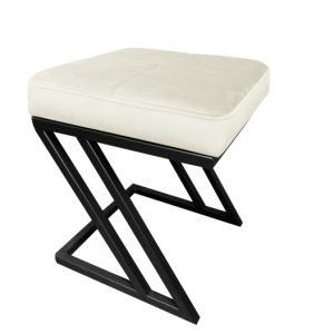 Pufa ZETA tkanina Welur loft ławka podnóżek metal 94051 Pufa ZETA tkanina Welur loft ławka podnóżek metal 94051