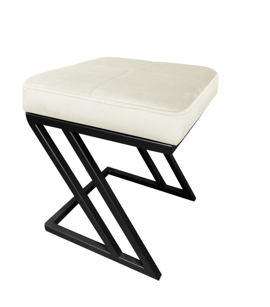 Pufa ZETA tkanina Welur loft ławka podnóżek metal 94051