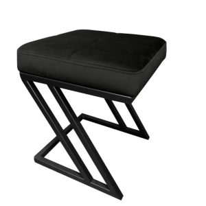 Pufa ZETA tkanina Welur loft ławka podnóżek metal 94091 Pufa ZETA tkanina Welur loft ławka podnóżek metal 94091