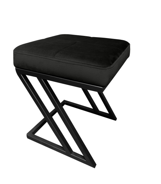 Pufa ZETA tkanina Welur loft ławka podnóżek metal 94091