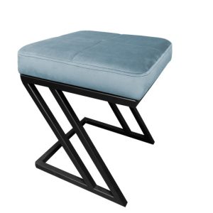 Pufa ZETA tkanina Welur loft ławka podnóżek metal 93906 Pufa ZETA tkanina Welur loft ławka podnóżek metal 93906