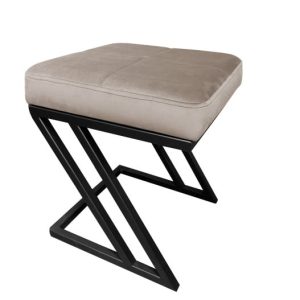 Pufa ZETA tkanina Welur loft ławka podnóżek metal 93909 Pufa ZETA tkanina Welur loft ławka podnóżek metal 93909