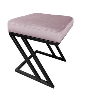 Pufa ZETA tkanina Welur loft ławka podnóżek metal 93913 Pufa ZETA tkanina Welur loft ławka podnóżek metal 93913