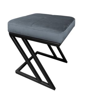 Pufa ZETA tkanina Welur loft ławka podnóżek metal 93928 Pufa ZETA tkanina Welur loft ławka podnóżek metal 93928