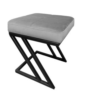 Pufa ZETA tkanina Welur loft ławka podnóżek metal 93935 Pufa ZETA tkanina Welur loft ławka podnóżek metal 93935