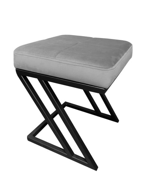 Pufa ZETA tkanina Welur loft ławka podnóżek metal 93935