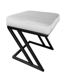Pufa ZETA tkanina Welur loft ławka podnóżek metal 93953 Pufa ZETA tkanina Welur loft ławka podnóżek metal 93953