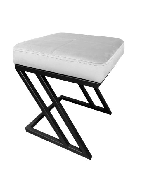 Pufa ZETA tkanina Welur loft ławka podnóżek metal 93953