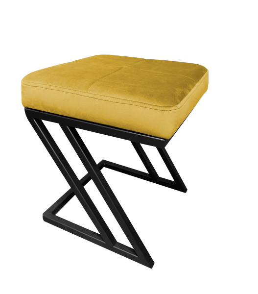 Pufa ZETA tkanina Welur loft ławka podnóżek metal 93991