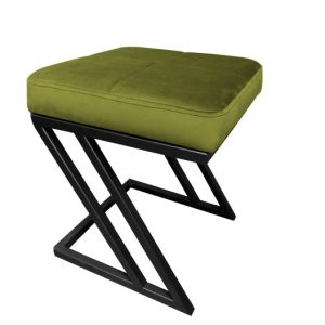 Pufa ZETA tkanina Welur loft ławka podnóżek metal 94005 Pufa ZETA tkanina Welur loft ławka podnóżek metal 94005