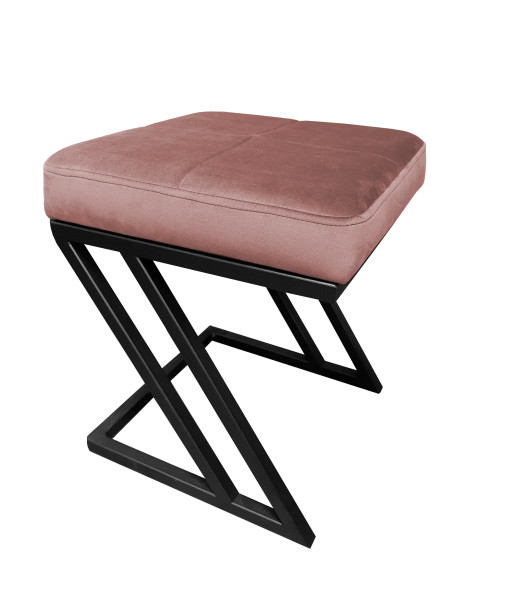Pufa ZETA tkanina Welur loft ławka podnóżek metal 93884