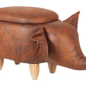 Pufa zwierzak ze schowkiem ekoskóra ciemnobrązowa ELEPHANT 60373 Pufa zwierzak ze schowkiem ekoskóra ciemnobrązowa ELEPHANT 60373