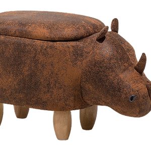 Pufa zwierzak ze schowkiem nosorożec brąz 169560 Pufa zwierzak ze schowkiem nosorożec brąz 169560