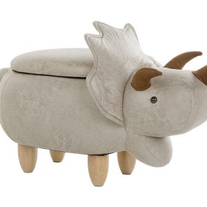 Pufa zwierzak ze schowkiem TRICERATOPS Jasnoszary 60497 Pufa zwierzak ze schowkiem TRICERATOPS Jasnoszary 60497