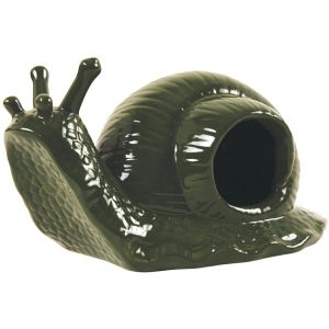 Pułapka na ślimaki ceramiczna zielona 18×10 cm dekoracyjna 949274