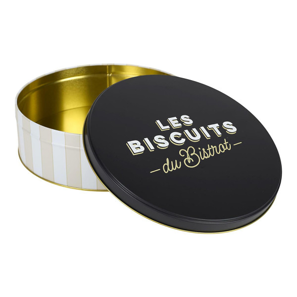 Puszka na ciastka i produkty sypkie Bistrot beżowe pasy 3l 985363
