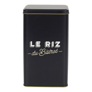 Puszka na ryż Bistrot czarna metalowa 2l 985369