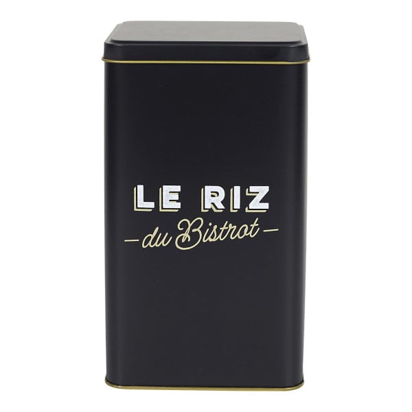 Puszka na ryż Bistrot czarna metalowa 2l 985369