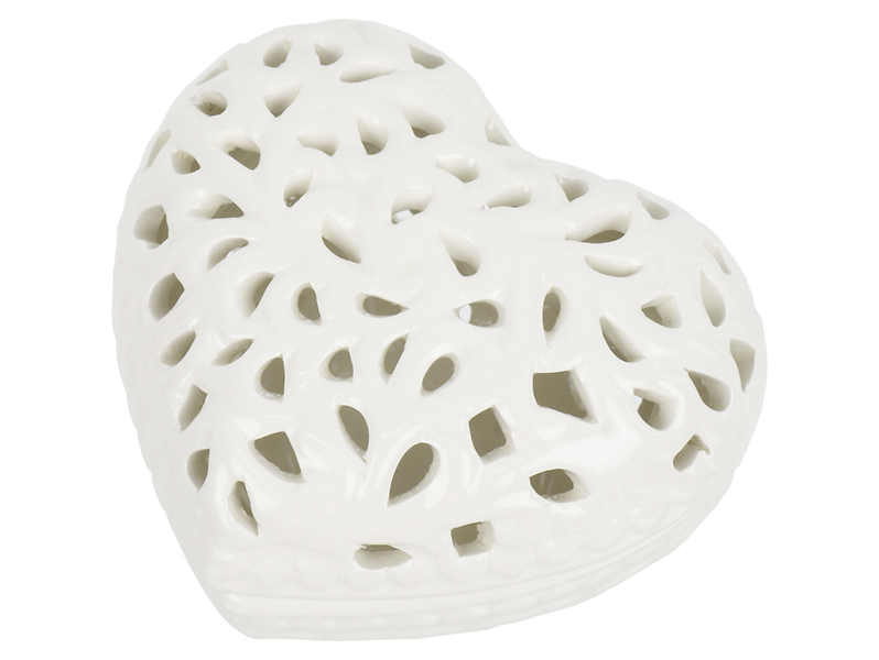Puzderko w kształcie serca Belle EpoqAvorio ceramiczne 10 cm ecru 328667