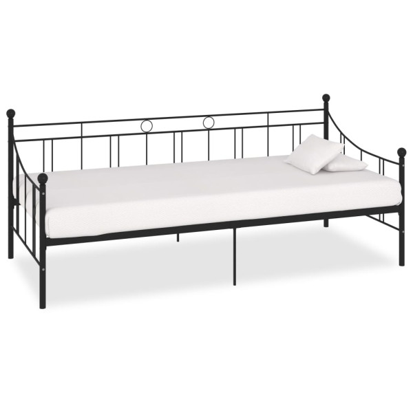 Rama leżanki Czarny 90 x 200 cm Metal vidaXL 501674