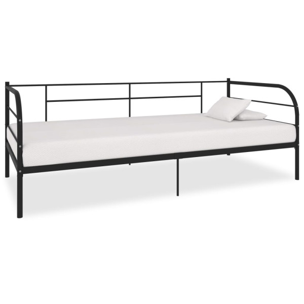 Rama leżanki Czarny 90 x 200 cm Metal vidaXL 501672