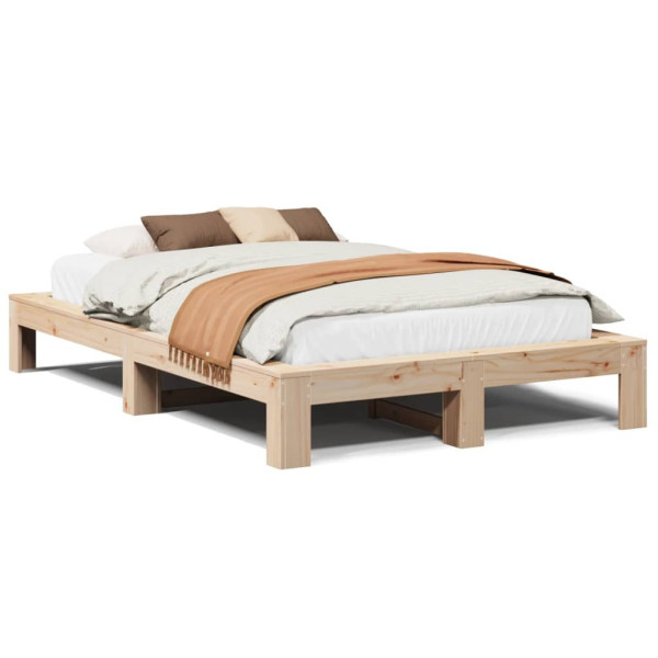 Rama łóżka bez materaca 120x190 cm lite drewno sosnowe 475852