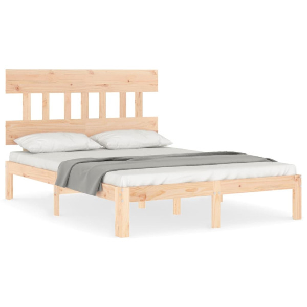 Rama łóżka bez materaca 140x190 cm lite drewno sosnowe 472962