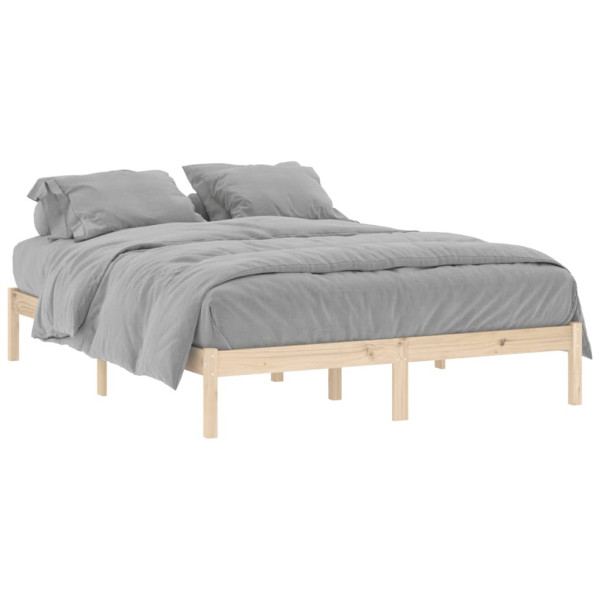 Rama łóżka bez materaca 152x203 cm lite drewno sosnowe 479137
