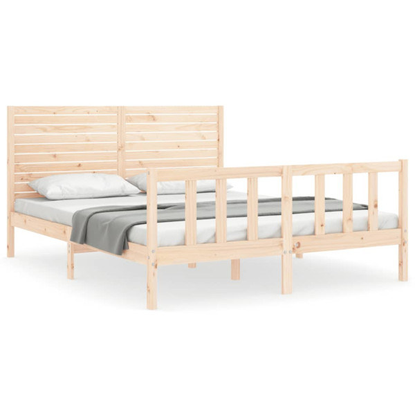 Rama łóżka bez materaca 160x200 cm lite drewno sosnowe 480052