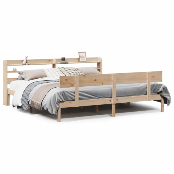 Rama łóżka bez materaca 200x200 cm lite drewno sosnowe 479740