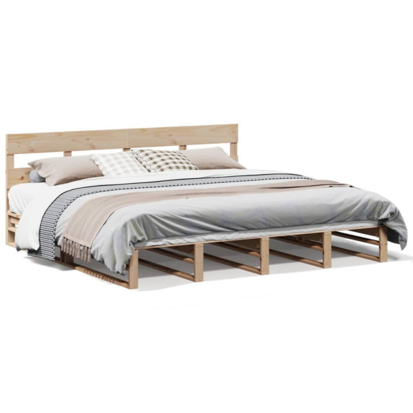 Rama łóżka bez materaca 200x200 cm lite drewno sosnowe 478659