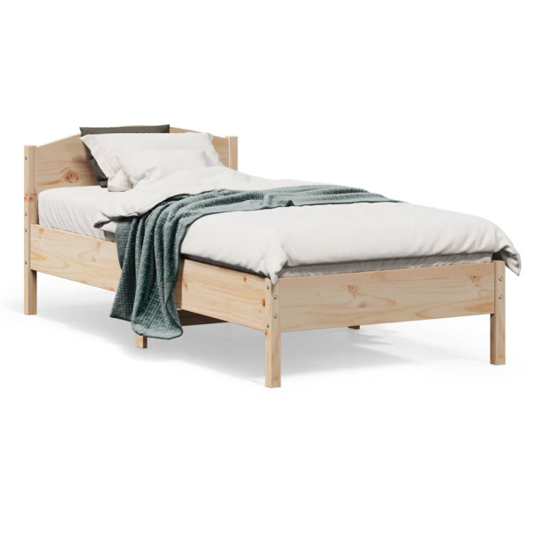 Rama łóżka bez materaca 75x190 cm lite drewno sosnowe 475207