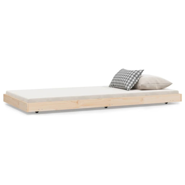 Rama łóżka bez materaca 75x190 cm lite drewno sosnowe 478665