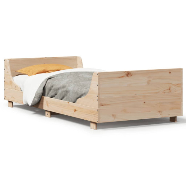 Rama łóżka bez materaca 75x190 cm lite drewno sosnowe 480268