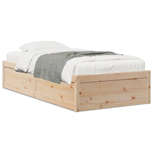 Rama łóżka bez materaca 90x190 cm lite drewno sosnowe 478007
