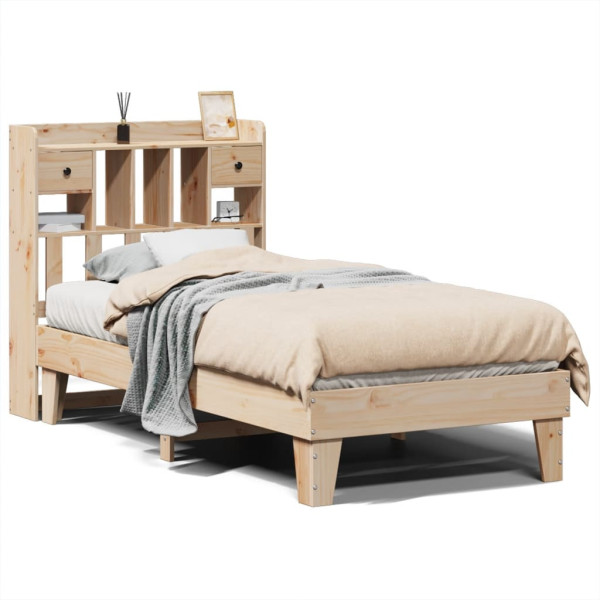 Rama łóżka bez materaca 90x190 cm lite drewno sosnowe 480178