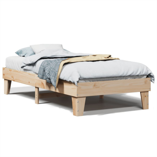Rama łóżka bez materaca 90x190 cm lite drewno sosnowe 478438