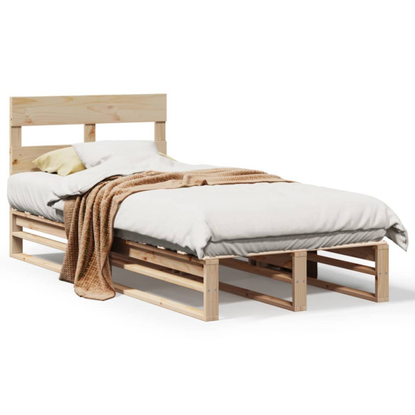 Rama łóżka bez materaca 90x190 cm lite drewno sosnowe 478663