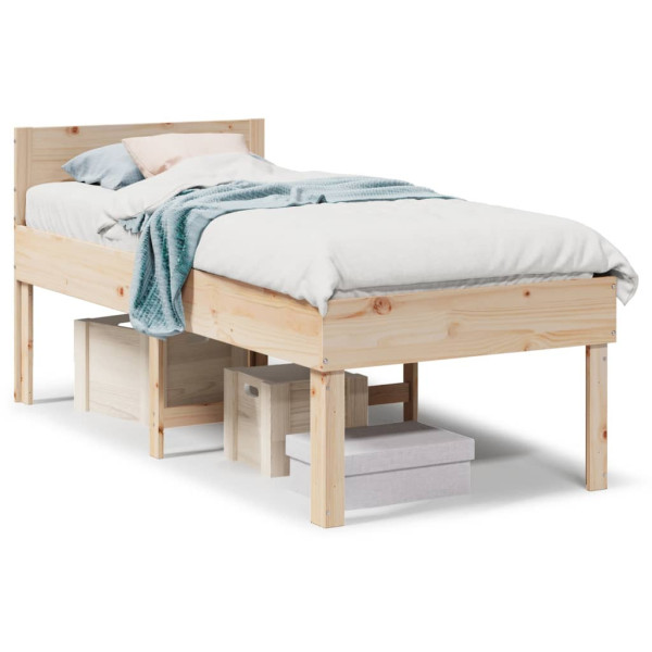 Rama łóżka bez materaca 90x190 cm lite drewno sosnowe 479716
