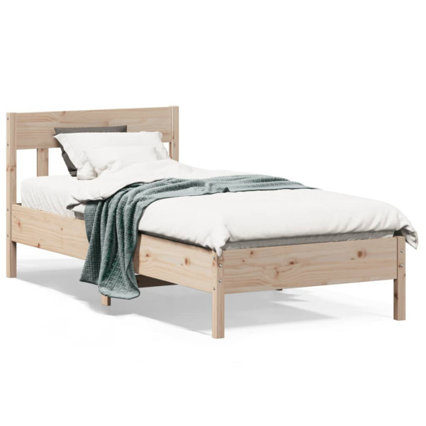 Rama łóżka bez materaca 90x200 cm lite drewno sosnowe 473027