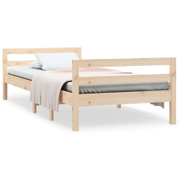 Rama łóżka bez materaca 90x200 cm lite drewno sosnowe 476046
