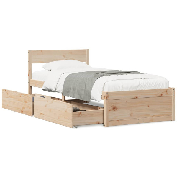 Rama łóżka bez materaca 90x200 cm lite drewno sosnowe 477760