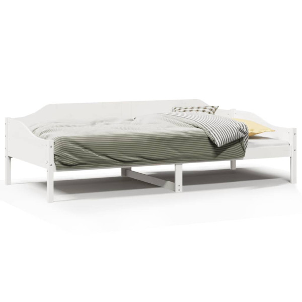 Rama łóżka bez materaca biała 90x190 cm lite drewno sosnowe 479976