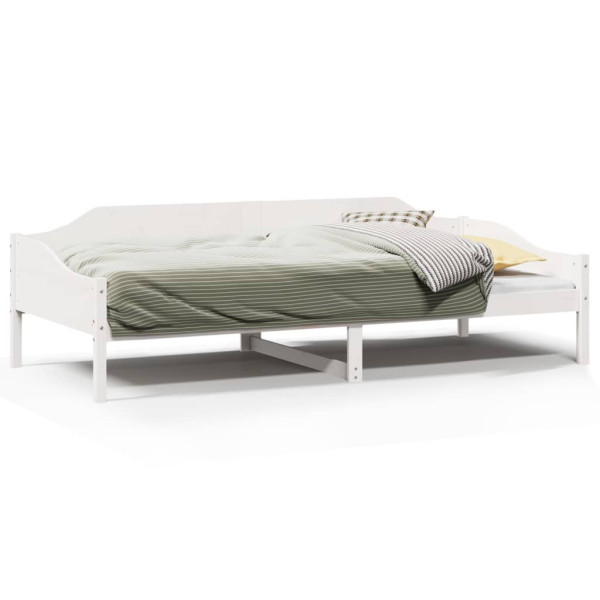 Rama łóżka bez materaca biała 90x200 cm lite drewno sosnowe 478540
