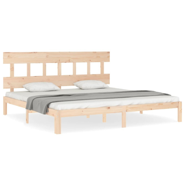 Rama łóżka bez materaca lite drewno sosnowe 200x200 cm 843809