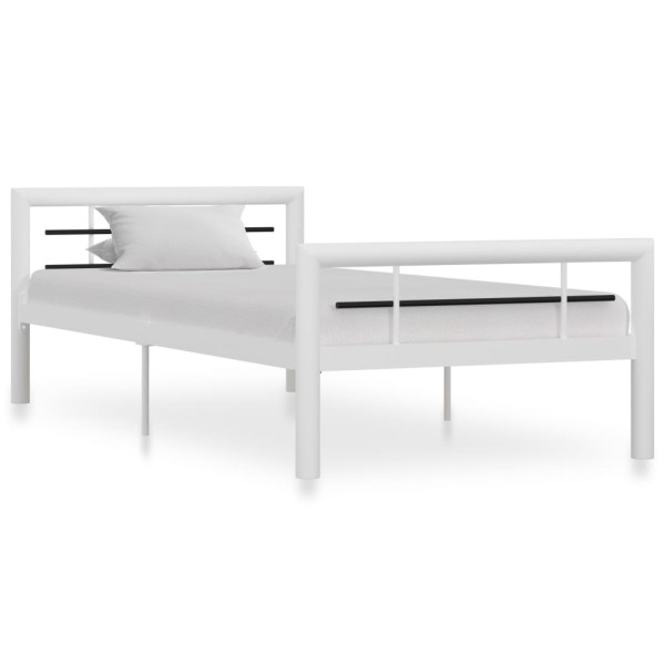Rama łóżka Biały 100 x 200 cm Metal vidaXL 503575