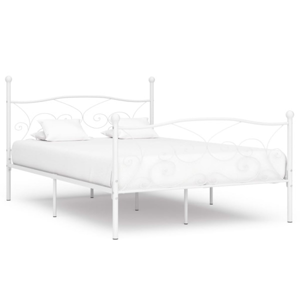 Rama łóżka Biały 120 x 200 cm Metal vidaXL 507688