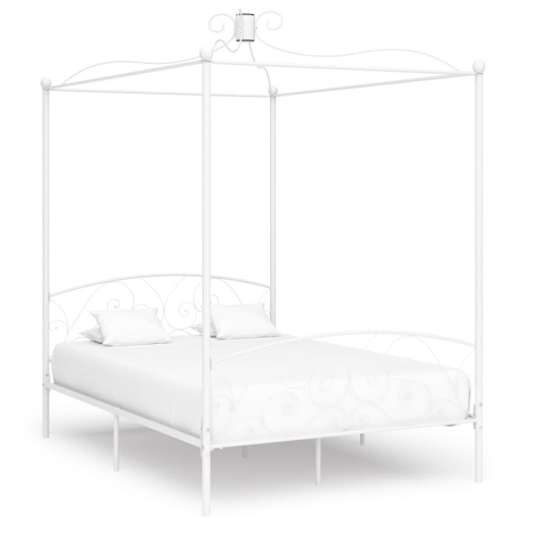 Rama łóżka Biały 120 x 200 cm Metal vidaXL 503566